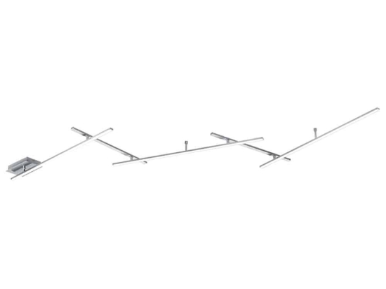 Φωτιστικό Οροφής - Πλαφονιέρα Indira 674610507 3x6W & 2x3,5W Led 245x6,5cm Nickel Mat Trio Lighting Μέταλλο
