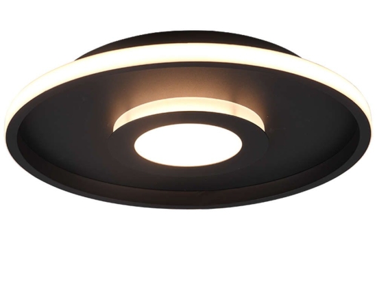 Φωτιστικό Οροφής - Πλαφονιέρα Ascari 680819332 35W Led Φ40cm 6,8cm Black Mat Trio Lighting Μέταλλο