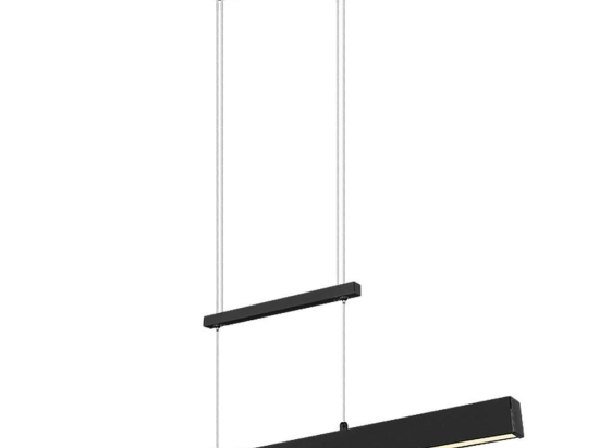 Φωτιστικό Οροφής - Ράγα Paros R32043132 1xLed 21W & 2xLed 5,5W 90x150cm Black Mat RL Lighting Μέταλλο
