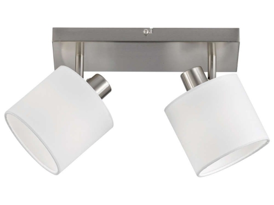 Φωτιστικό Οροφής - Σποτ Tommy R80332001 2xE14 28W 28x19cm Nickel Mat RL Lighting Μέταλλο,Ύφασμα