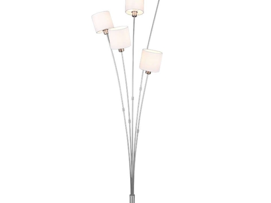 Φωτιστικό Δαπέδου Tommy R46335901 5xE14 40W 48x163cm Nickel Mat RL Lighting Μέταλλο