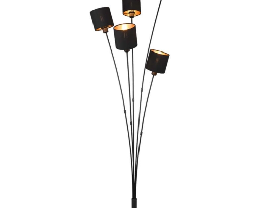 Φωτιστικό Δαπέδου Tommy R46335979 5xE14 40W 48x163cm Black Mat RL Lighting Μέταλλο