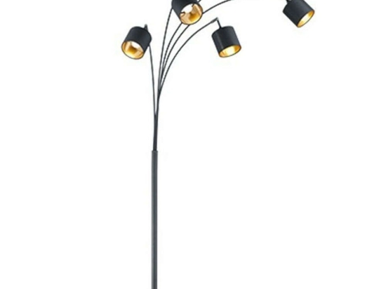 Φωτιστικό Δαπέδου Tommy R46330579 5xE14 28W 30x200cm Black Mat RL Lighting Μέταλλο,Ύφασμα