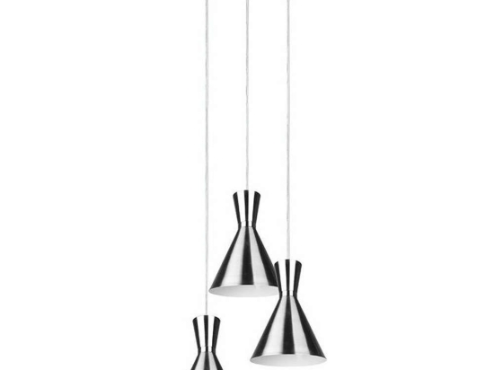 Φωτιστικό Οροφής Enzo R30783907 3xE27 28W Φ41cm 150cm Nickel Mat RL Lighting Μέταλλο