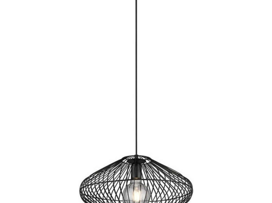 Φωτιστικό Οροφής Cobain R30831032 1xE27 40W Φ38cm 150cm Black Mat RL Lighting Μέταλλο
