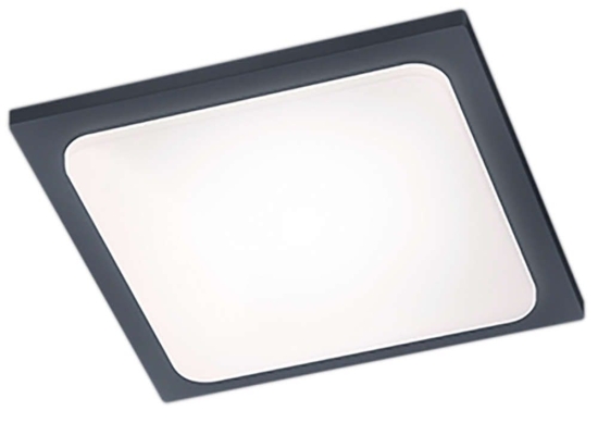 Φωτιστικό Οροφής - Πλαφονιέρα Trave 620160142 1x18W Led 25x25x4cm Anthracite Trio Lighting Αλουμίνιο