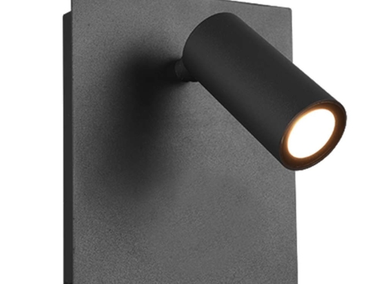 Φωτιστικό Τοίχου - Απλίκα Tunga 222960142 1x3,5W Led 13x16cm Anthracite Trio Lighting
