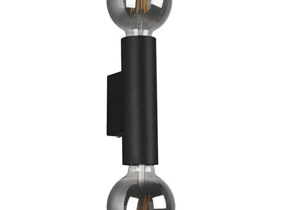 Φωτιστικό Τοίχου - Απλίκα Vannes R20182032 2xE27 40W 5x18cm Black Mat RL Lighting Μέταλλο
