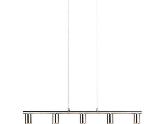 Φωτιστικό Οροφής Vannes R30185007 5xE27 40W 8x82x150cm Nickel Mat RL Lighting Μέταλλο