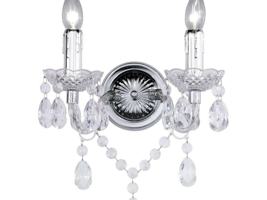 Φωτιστικό Τοίχου - Απλίκα Lüster R25072000 2xE14 40W 26x34cm Clear RL Lighting Μέταλλο,Ακρυλικό