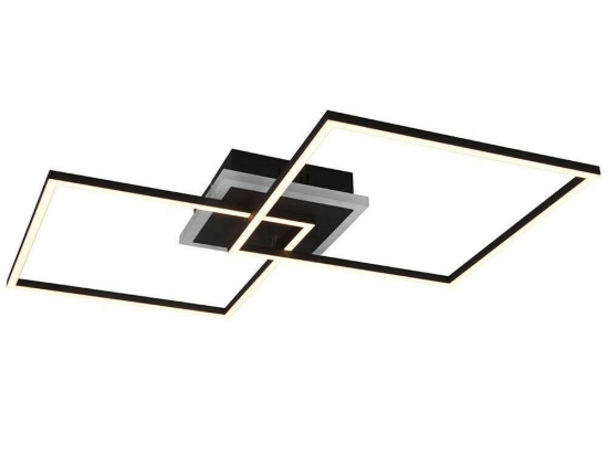 Φωτιστικό Οροφής - Πλαφονιέρα Arribo R62843132 2x29W & 1x6,5W Led 61x61x8cm Black Mat RL Lighting Μέταλλο