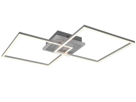 Φωτιστικό Οροφής - Πλαφονιέρα Arribo R62843187 2x29W & 1x6,5W Led 61x61x8cm Titanium RL Lighting Μέταλλο