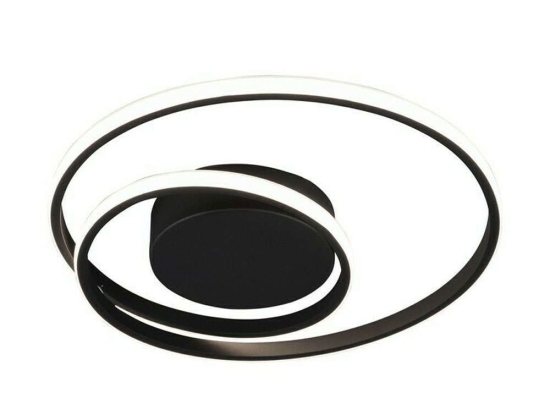 Φωτιστικό Οροφής - Πλαφονιέρα Zibal R62911132 22W Led Φ39cm 7cm Black Mat RL Lighting Μέταλλο