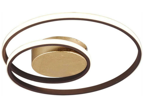Φωτιστικό Οροφής - Πλαφονιέρα Zibal R62911124 22W Led Φ39cm 7cm Rusty RL Lighting Μέταλλο