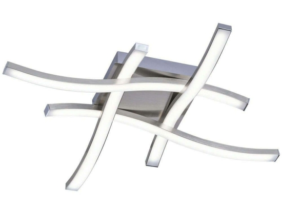 Φωτιστικό Οροφής - Πλαφονιέρα Route R62474107 4x5W Led 46x46x7cm 3000K Nickel RL Lighting Μέταλλο