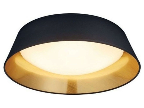 Φωτιστικό Οροφής - Πλαφονιέρα Ponts R62871279 14W Led Φ34cm 12cm Black RL Lighting Ύφασμα