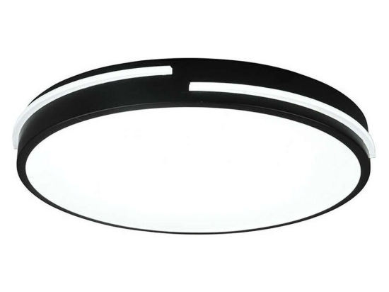 Φωτιστικό Οροφής - Πλαφονιέρα Tacoma R62241132 24W Led Φ40cm 5cm Black Mat RL Lighting Μέταλλο