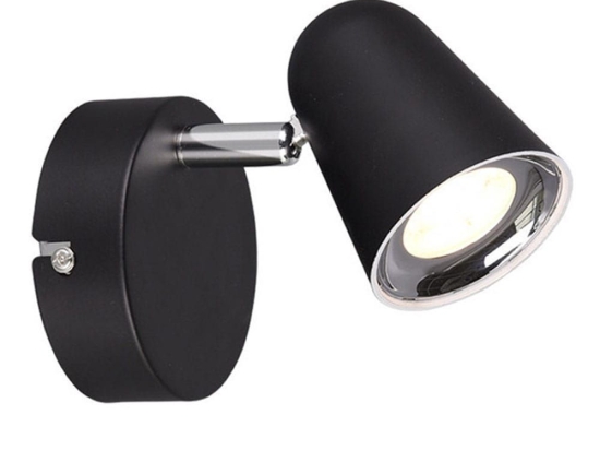 Φωτιστικό Τοίχου - Απλίκα Toulouse R82121132 3,5W Led 12x9x15cm Black Mat RL Lighting Πλαστικό