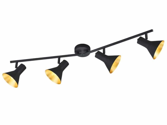 Φωτιστικό Οροφής - Σποτ Nina R80164002 4xE14 40W 11x84x21cm Black RL Lighting