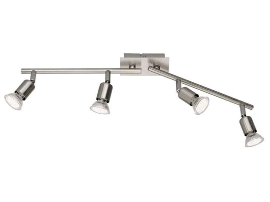 Φωτιστικό Οροφής - Σποτ Nimes R82944107 4xGU10 3W Led 5x60x16cm Nickel Mat RL Lighting Μέταλλο