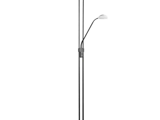 Φωτιστικό Δαπέδου Orson R40073532 1x27W & 1x4,5W Led Φ32cm 108cm Black Mat RL Lighting Μέταλλο