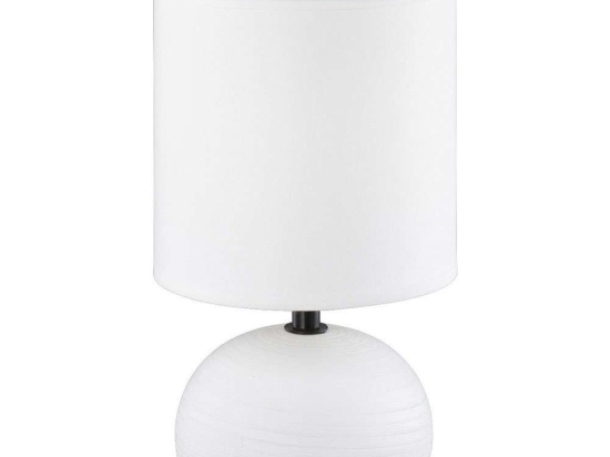 Φωτιστικό Επιτραπέζιο Luci R50351001 1xE14 40W Φ14cm 23cm White RL Lighting Κεραμικό,Ύφασμα
