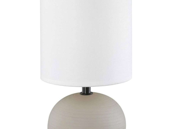 Φωτιστικό Επιτραπέζιο Luci R50351025 1xE14 40W Φ14cm 23cm Cappucino-White RL Lighting Κεραμικό,Ύφασμα