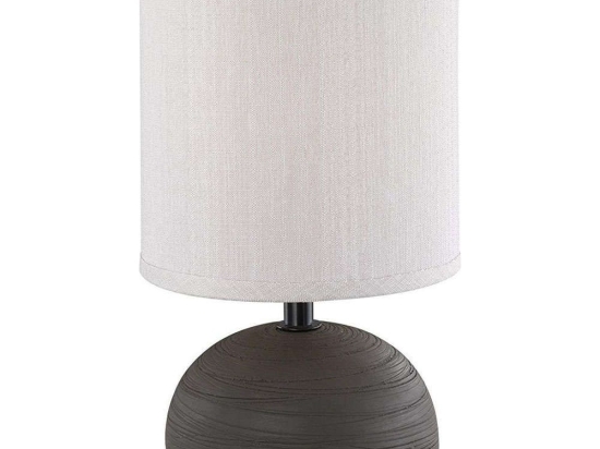 Φωτιστικό Επιτραπέζιο Luci R50351026 1xE14 40W Φ14cm 23cm Brown-Cappucino RL Lighting Κεραμικό,Ύφασμα