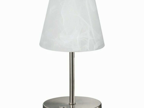 Φωτιστικό Επιτραπέζιο Emmy R52541907 3W Led Φ12cm 24cm Nickel Mat RL Lighting Μέταλλο,Γυαλί