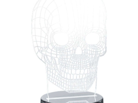 Φωτιστικό Επιτραπέζιο Skull R52461106  7W Led 12x14x21cm Chrome RL Lighting Μέταλλο,Ακρυλικό