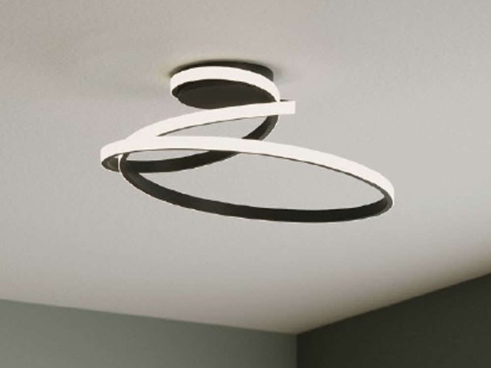 Φωτιστικό Οροφής - Πλαφονιέρα Coaster LED-COASTER-PL-NER 40W Led Φ50cm 22cm Black Luce Ambiente Desi Αλουμίνιο