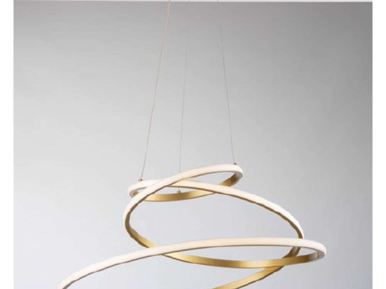 Φωτιστικό Οροφής Coaster LED-COASTER-S-ORO 60W Led Φ60cm 150cm Gold Luce Ambiente Design Αλουμίνιο