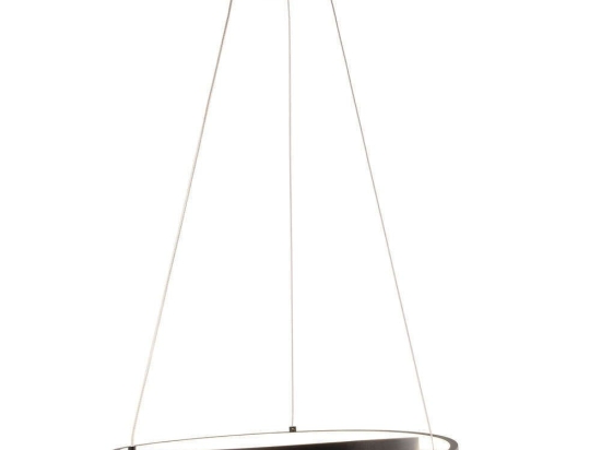 Φωτιστικό Οροφής  Lieve LED-LIEVE-S-NER 30W Led Φ40cm 150cm Black Luce Ambiente Design Αλουμίνιο