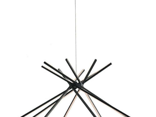 Φωτιστικό Οροφής Shanghai LED-SHANGHAI-S8C NERO 54W Led 113x160cm Black Luce Ambiente Design Αλουμίνιο