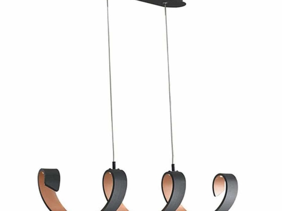 Φωτιστικό Οροφής - Ράγα Helix LED-HELIX-S4C NER 20W Led 80x120cm Black-Gold Luce Ambiente Design Αλουμίνιο