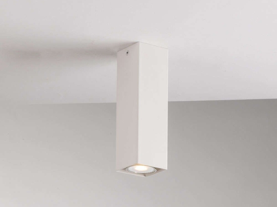 Φωτιστικό Οροφής - Πλαφονιέρα Fluke I-FLUKE-PLQ20 BCO 1xGU10 6x6x20cm White Luce Ambiente Design Μέταλλο