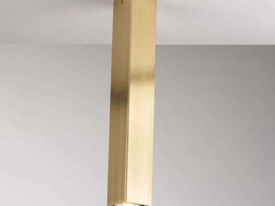 Φωτιστικό Οροφής - Πλαφονιέρα Fluke I-FLUKE-PLQ40 ORO 1xGU10 6x6x40cm Gold Luce Ambiente Design Μέταλλο