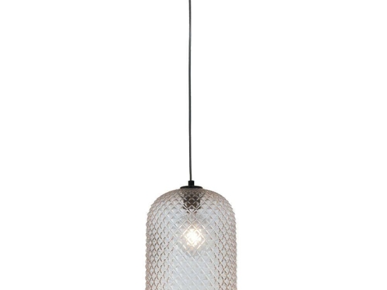 Φωτιστικό Οροφής Ashford I-ASHFORD-S20 AMB 1xE27 Φ20cm 150cm Amber Luce Ambiente Design Γυαλί