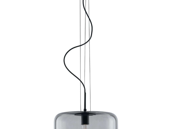 Φωτιστικό Οροφής Gibus I-GIBUS-S30 GR 1xE27 Φ30cm 150cm Fume Luce Ambiente Design Γυαλί