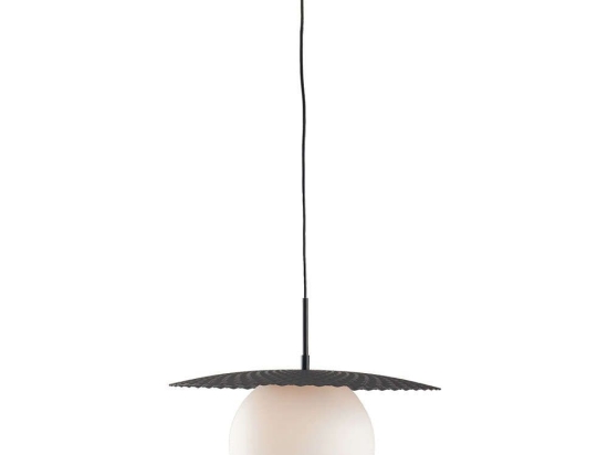 Φωτιστικό Οροφής Chaplin I-CHAPLIN-S30 NER 1xG9 Led Φ30cm 159,8cm Black Luce Ambiente Design Μέταλλο,Γυαλί