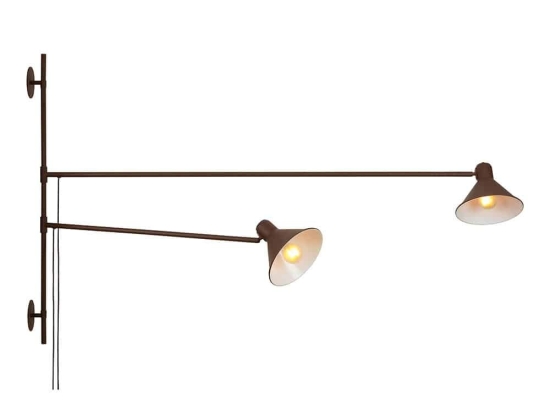 Φωτιστικό Τοίχου - Απλίκα I-Duetto-AP2-BRO E27 154x90x21cm Bronze Luce Ambiente Design