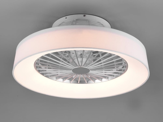 Ανεμιστήρας Οροφής Farsund R62662101 Με Φως Led 3000 - 6500Κ Και Τηλεχειριστήριο D47x20cm White RL Lighting