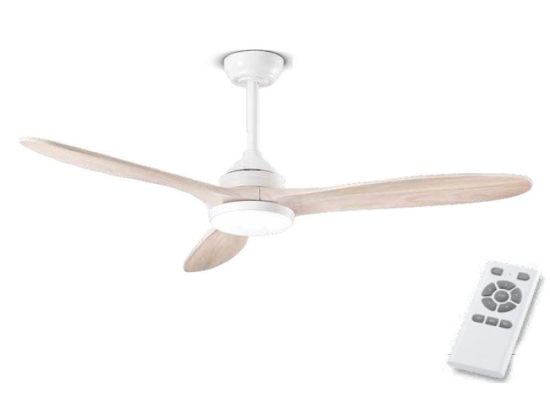 Ανεμιστήρας Οροφής Triade 7170 B CT Με Φως Led 3000K 4000K 6000K Και Τηλεχειριστήριο D130x34cm White-Natural Perenz Διάμετρος 130cm