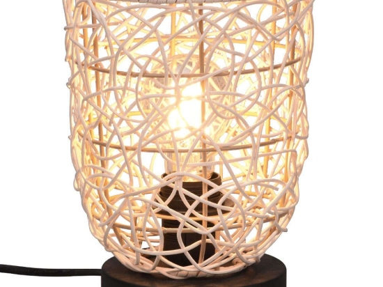 Φωτιστικό Επιτραπέζιο Lovis R51141036 16x22cm 1xE27 40W Black-Natural RL Lighting