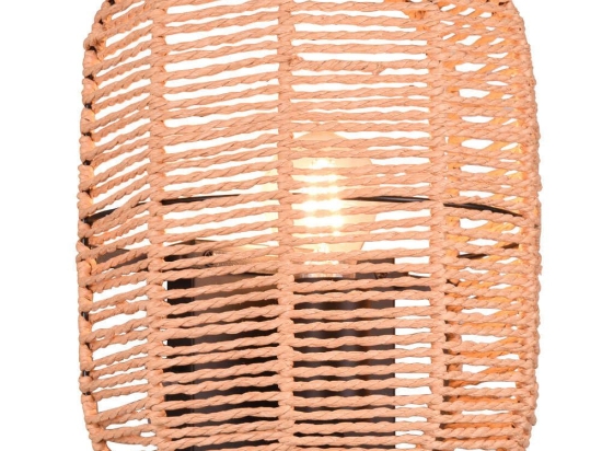 Φωτιστικό Τοίχου - Απλίκα Runa 203000132 23x27cm 1xE27 60W Black-Natural Trio Lighting
