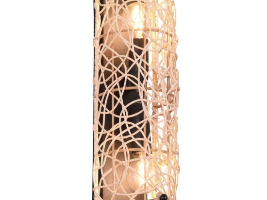 Φωτιστικό Τοίχου - Απλίκα Lovis R21142036 10x10x30cm 2xE14 40W Natural-Black RL Lighting