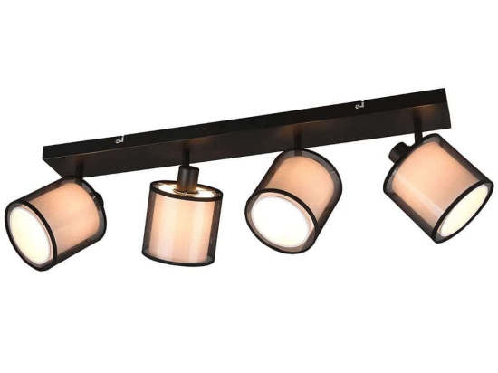 Φωτιστικό Οροφής - Σποτ Burton 811400432 71x18x19cm 4xE14 28W Black-White Trio Lighting