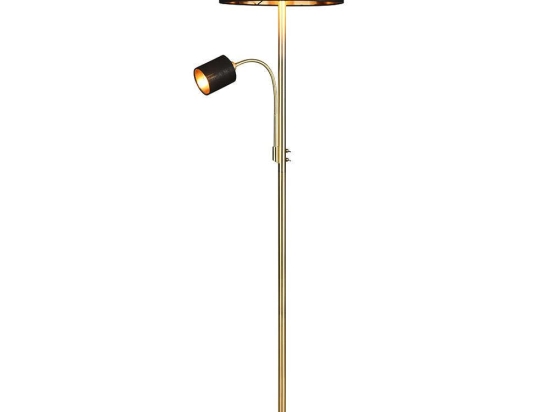 Φωτιστικό Δαπέδου Motel 416900208 40x163cm 1xE27 60W/1xE14 10W Brass-Black Trio Lighting