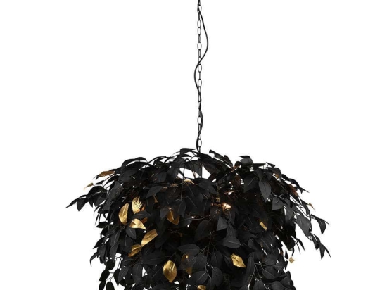 Φωτιστικό Οροφής Leavy R10464032 70x150cm 4xE14 28W Black-Gold RL Lighting