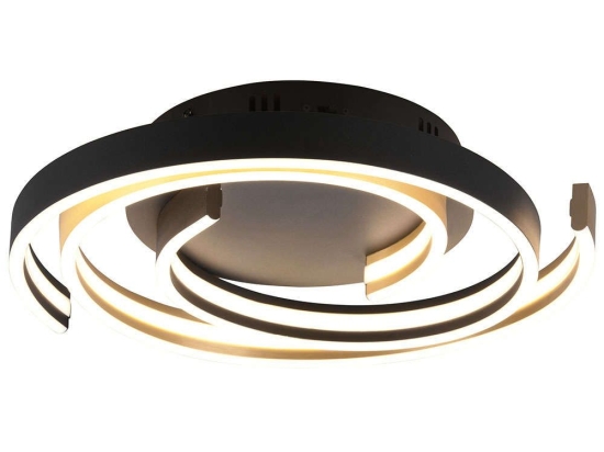 Φωτιστικό Οροφής - Πλαφονιέρα Caya 641910208 Φ50x9cm Dim Led 6800Lm 58W Brass-Black Trio Lighting